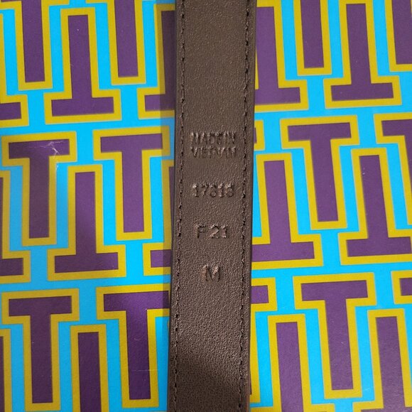 RALPH LAUREN Black Pebbled Leather Belt with Gold Buckle Size Medium LIKE NEW - Picture 6 of 8